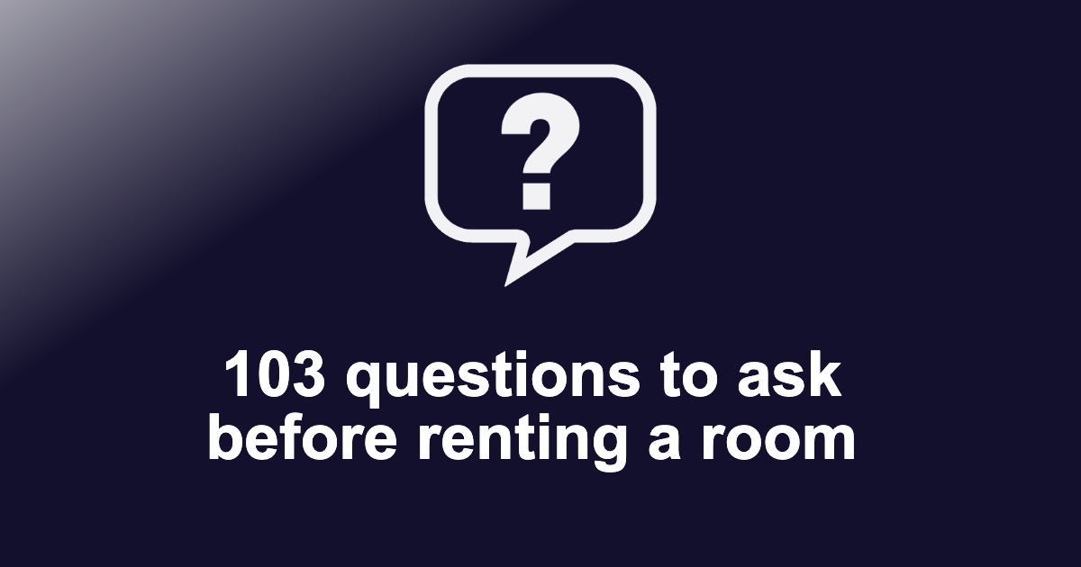 Questions to ask before renting a room
